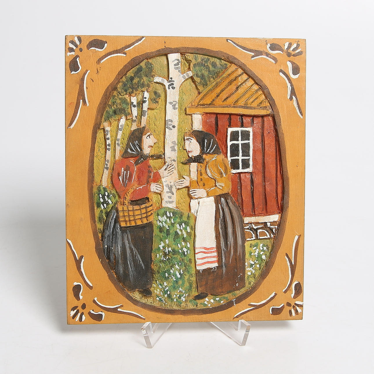 IDA MALM. Relief i trä, signerad.