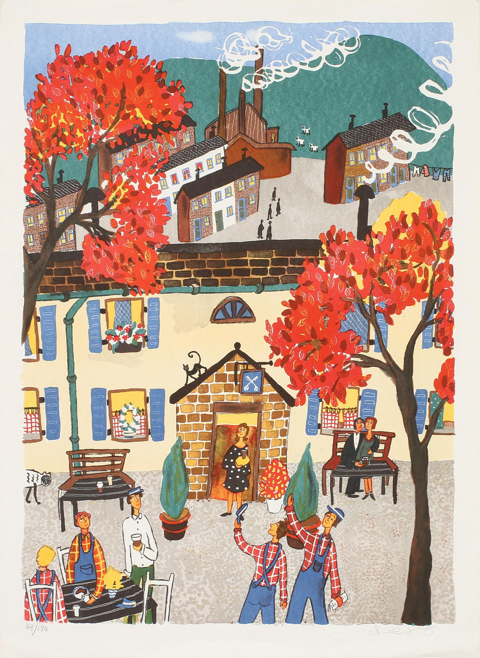 MARIKA LANG. litografi, signerad samt numrerad 164/190.