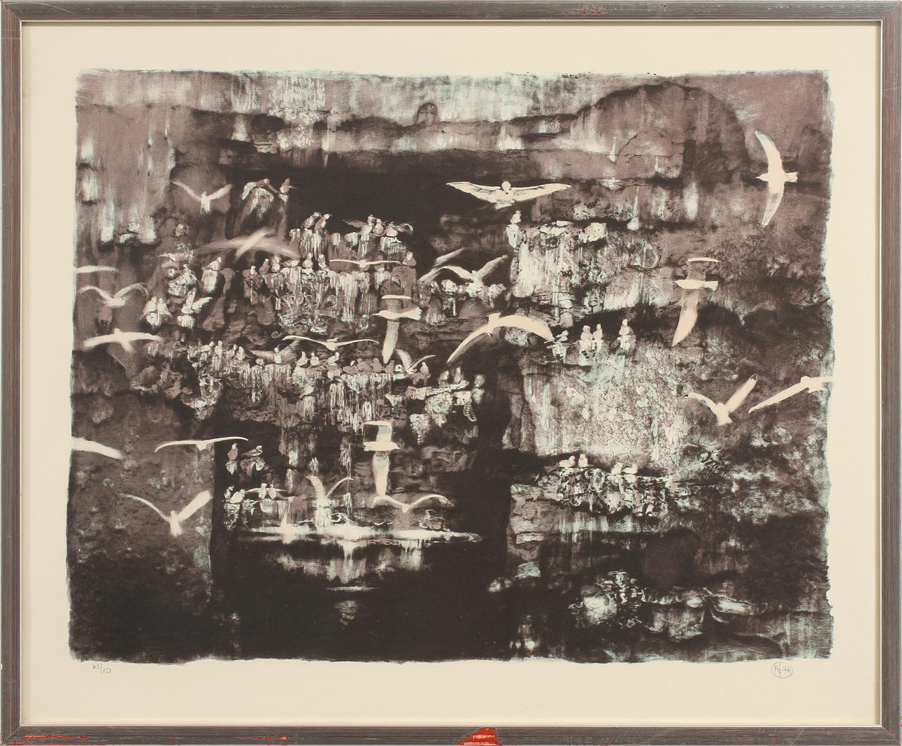 ROJ FRIBERG. Färglitografi, signerad och numrerad 63/150. Daterad -76.