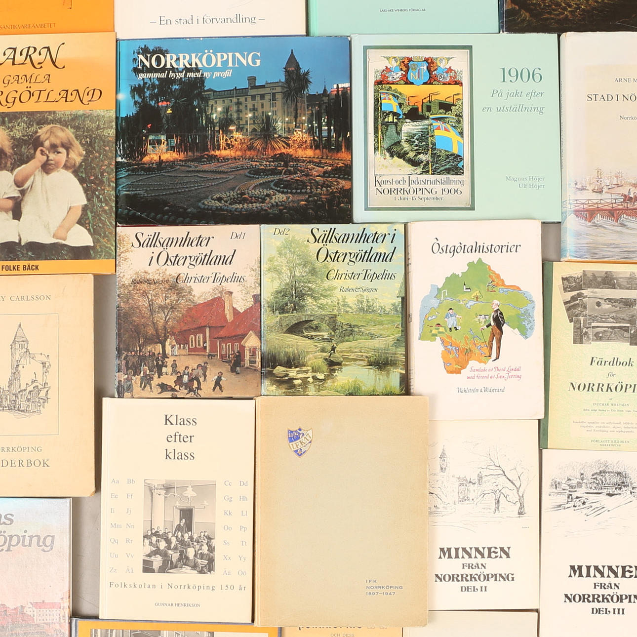 Sæt BØGER, 23 stk., Norrköping og Östergötland.