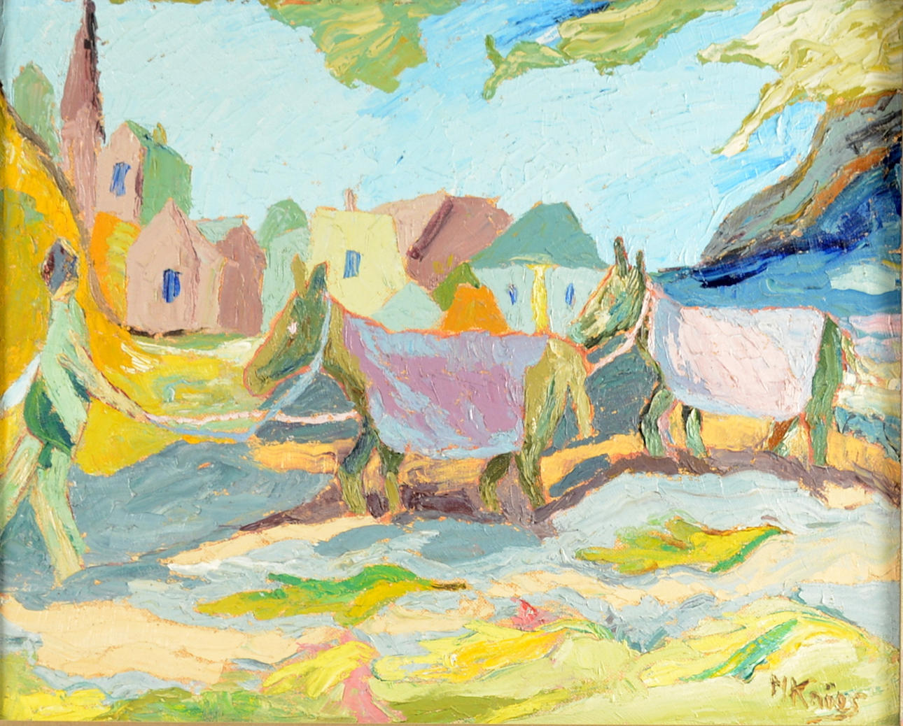 MARTHA KNÖÖS. Olja på pannå.