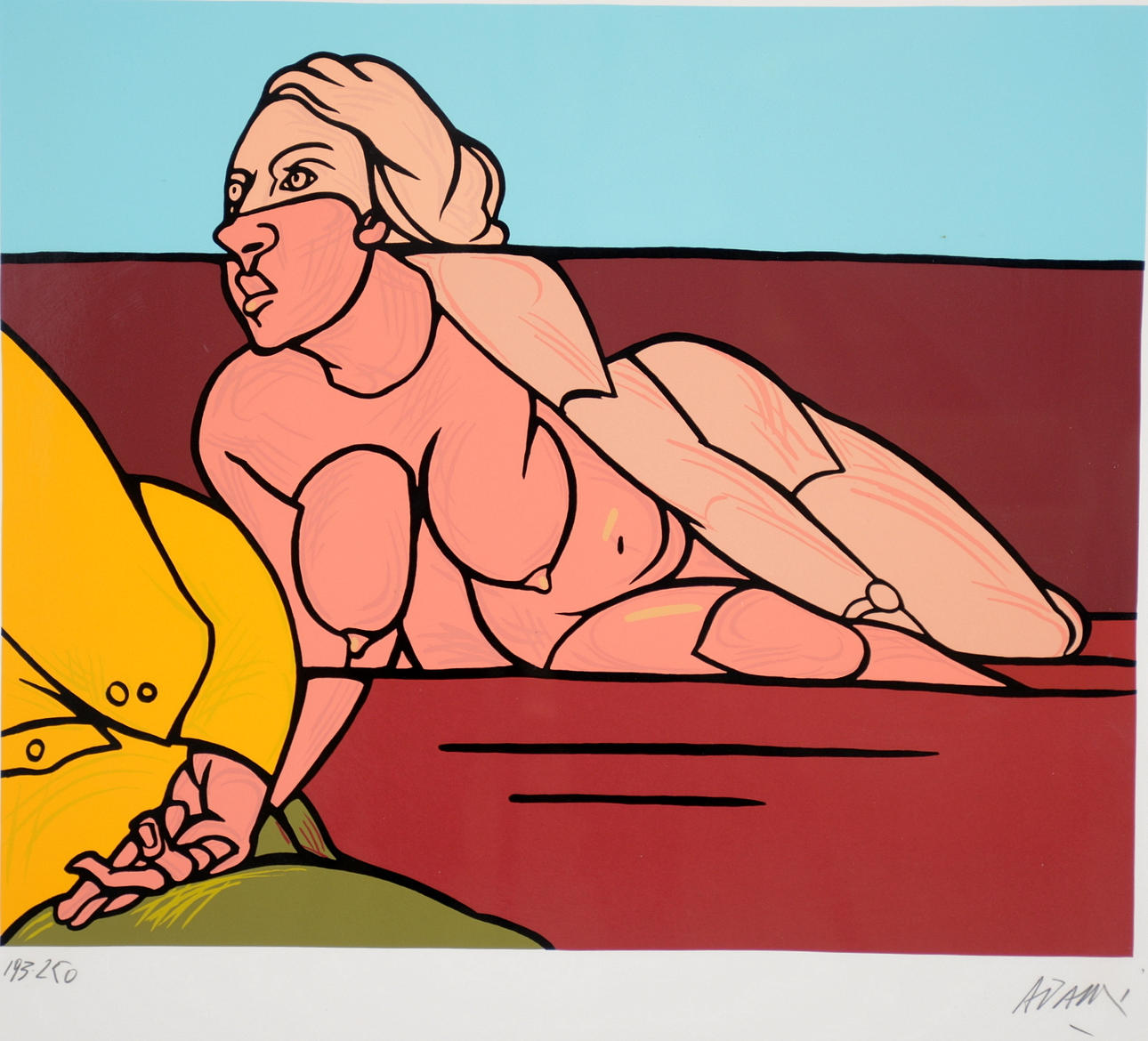 VALERIO ADAMI. Färglitografi.