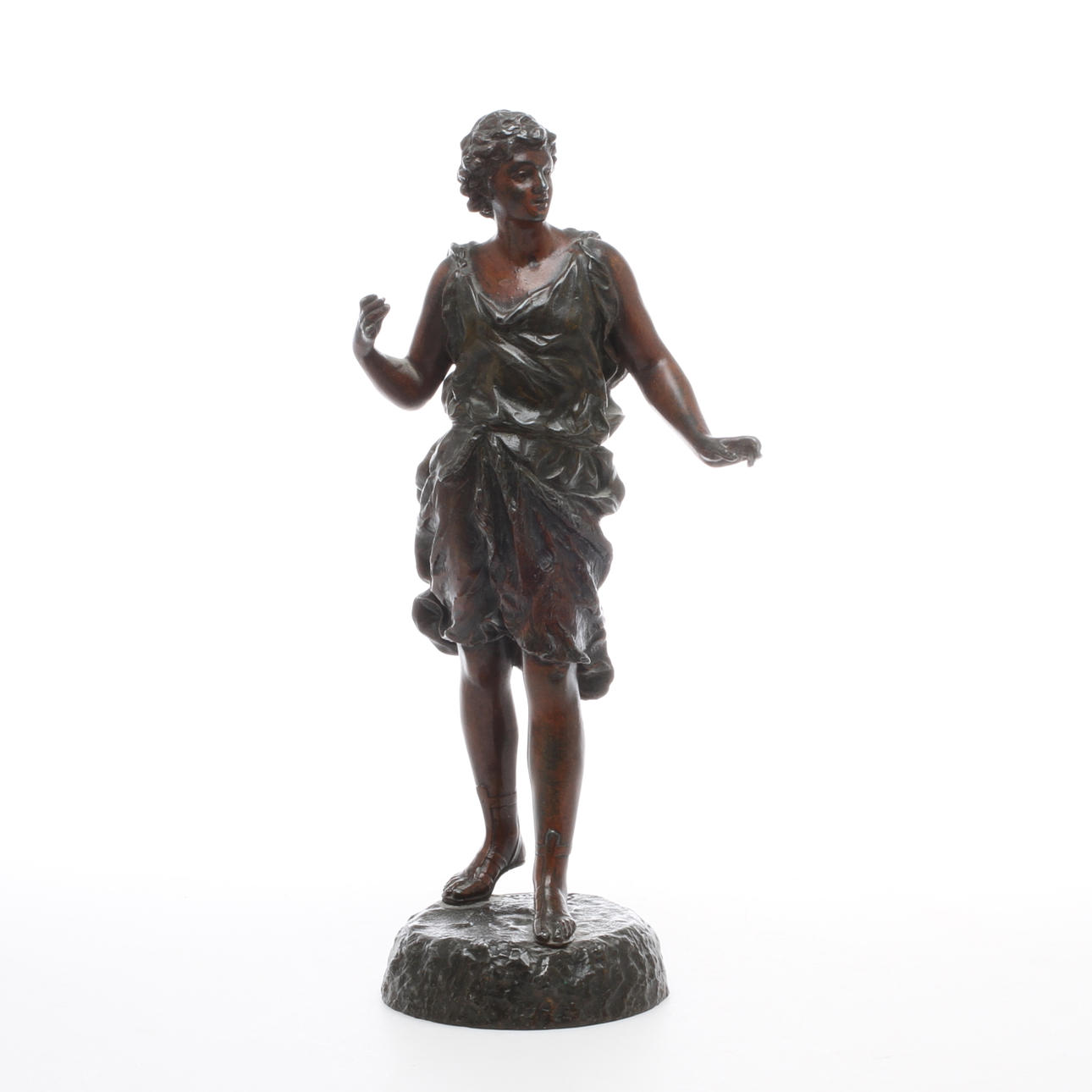 SKULPTUR, patinerad metall, efter georges charles coudray, 1800/1900-tal.