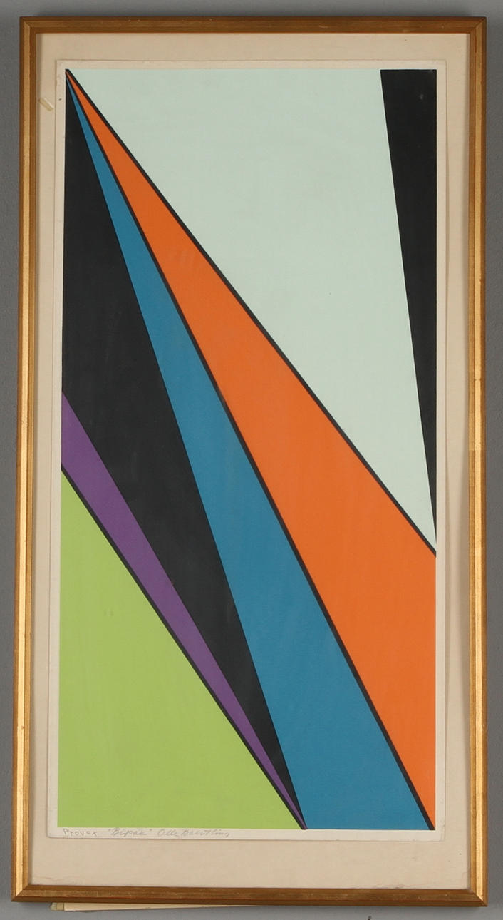 OLLE BAERTLING. "Bipax", färgserigrafi, provex, signerad.