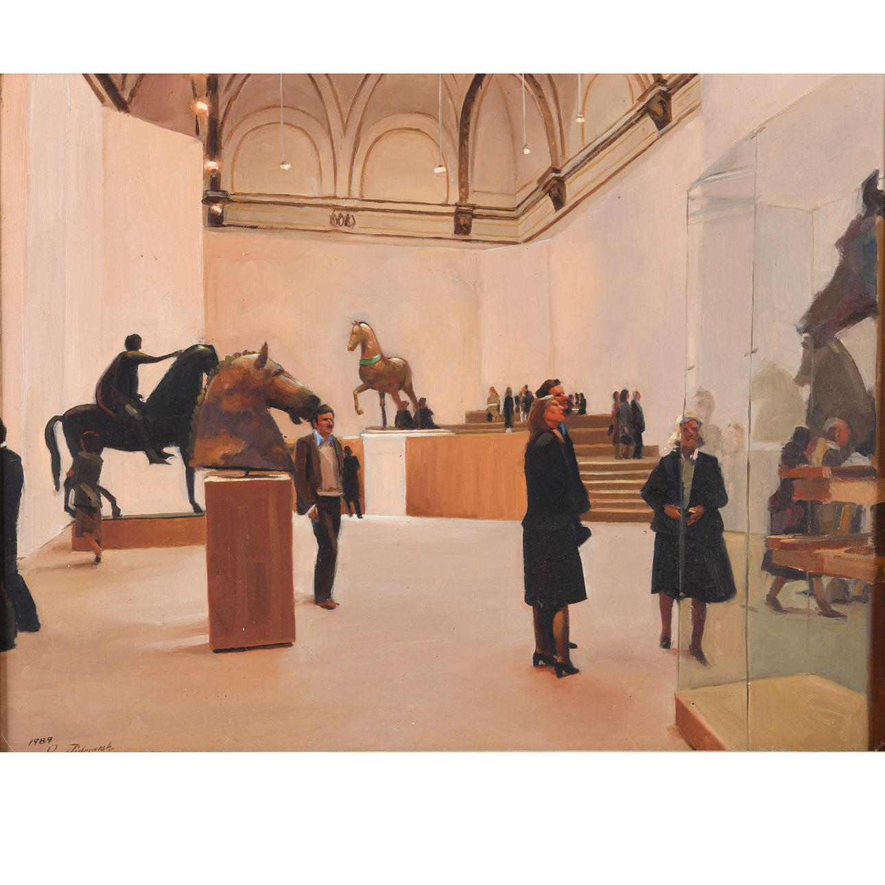 ROY TIDMARSH (B.1944). VIEWING ANTIQUITIES.