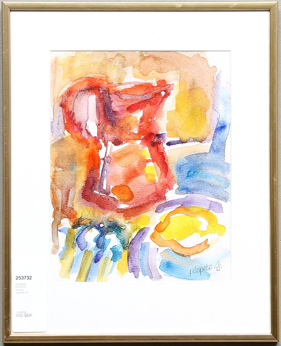 INGEMAR PILSPETS. Akvarell, signerad.