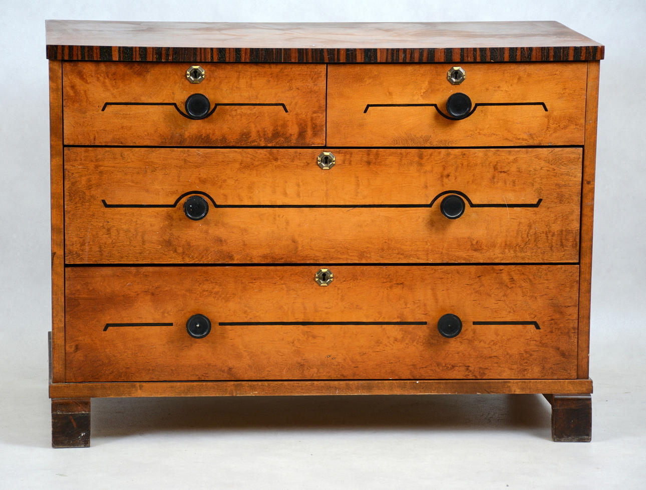 BYRÅ, 3 lådig, 4-lådig, Art deco, 1940/50-tal.