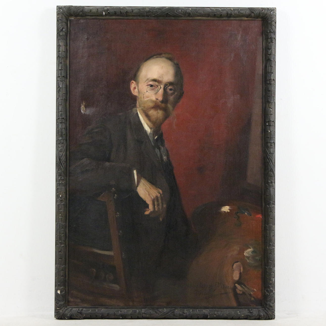 WILHELM SCHNEIDER-DIDAM. 'Wilhelm Degode', oil on canvas, signed.