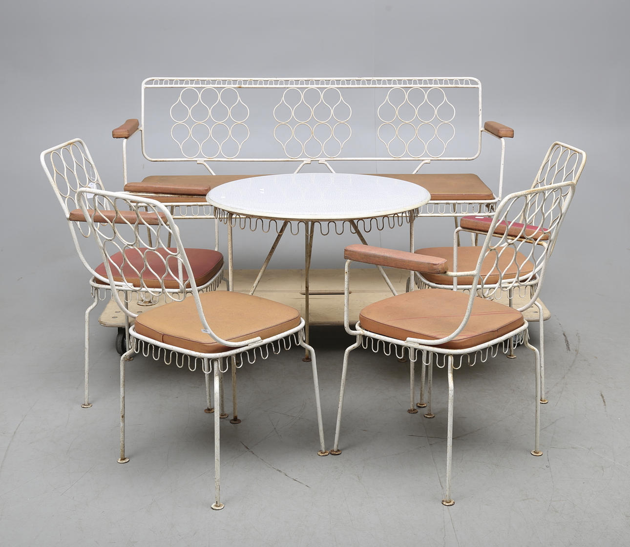 TRÄDGÅRDSMÖBEL, 5 delar, 1920/30-tal.