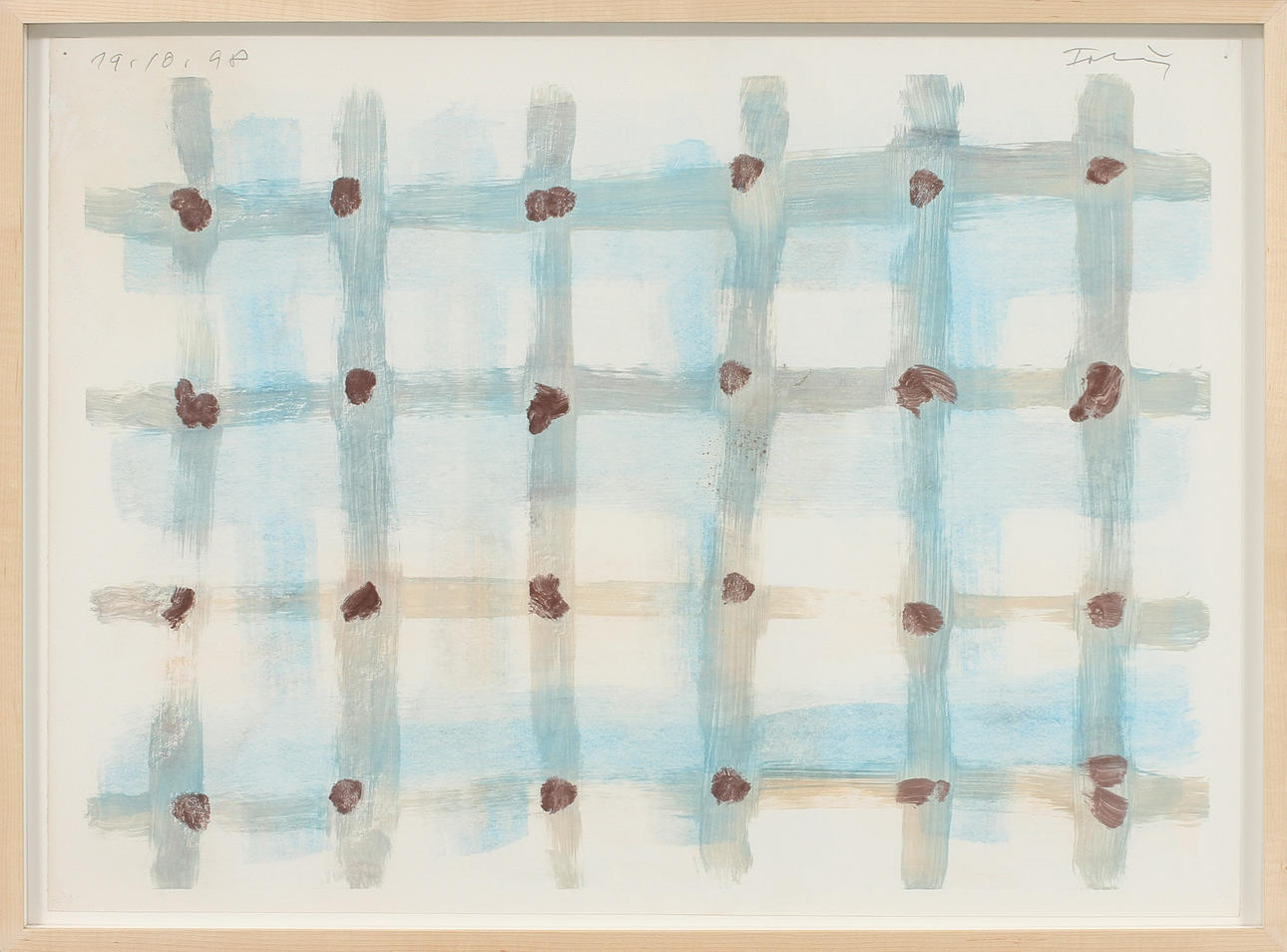 GÜNTHER FÖRG. Komposition. Monotyp. Signerad och daterad 19.10.98.