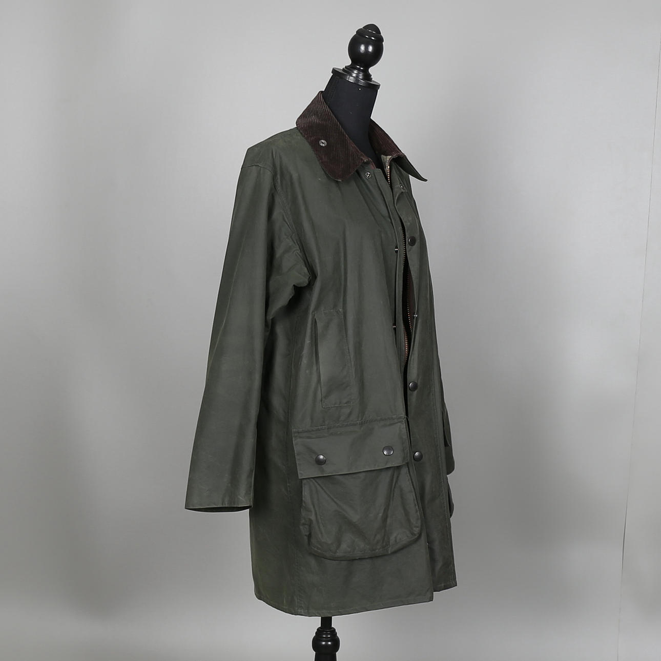 HERRJACKA, Barbour, Border, olivgrön, Made in England.