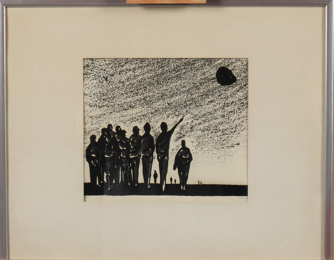 OIDENTIFIERAD KONSTNÄR. LITOGRAFI signerad Ekelund.