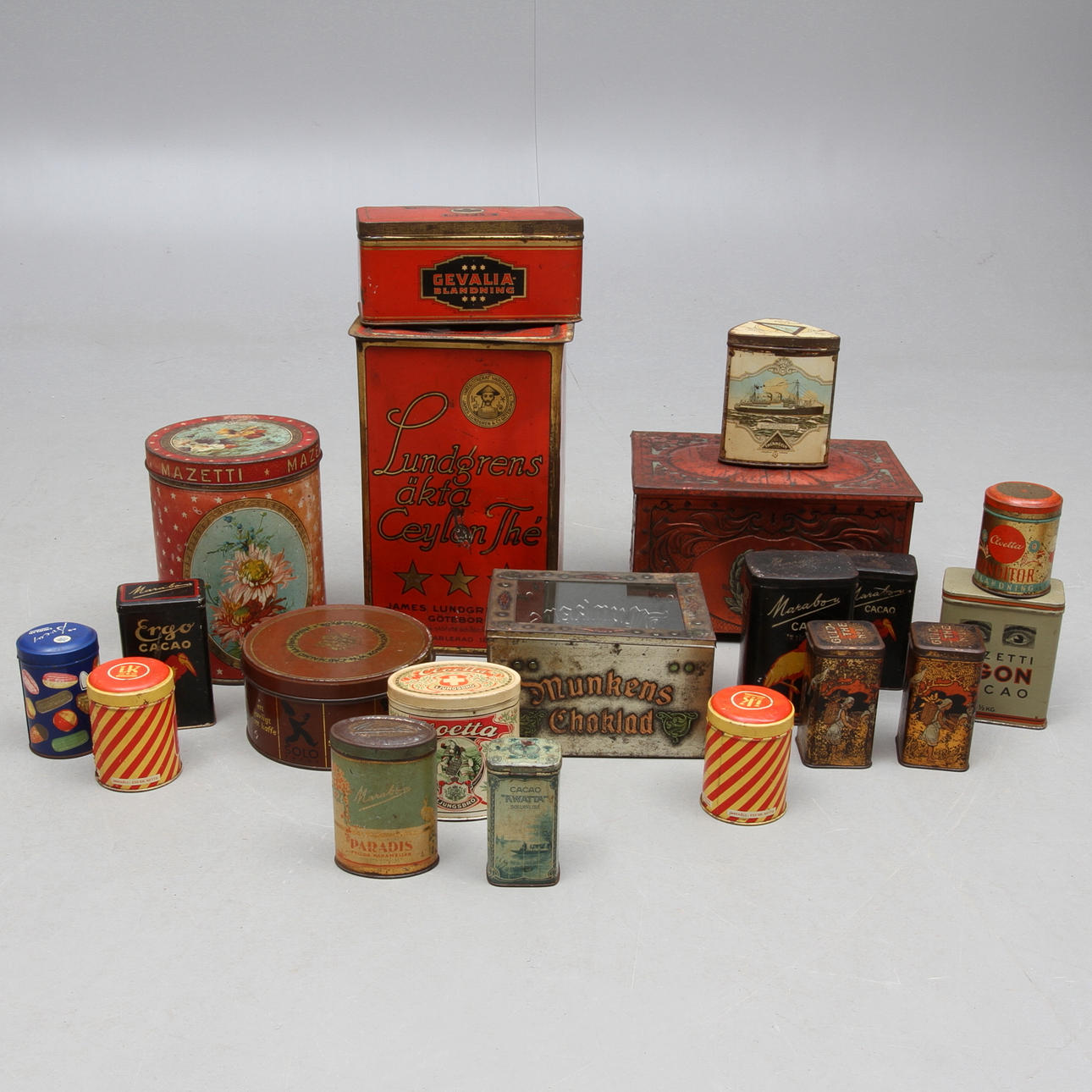 PARTI BURKAR, 19 st, plåt, mestadels 1900-talets första hälft.