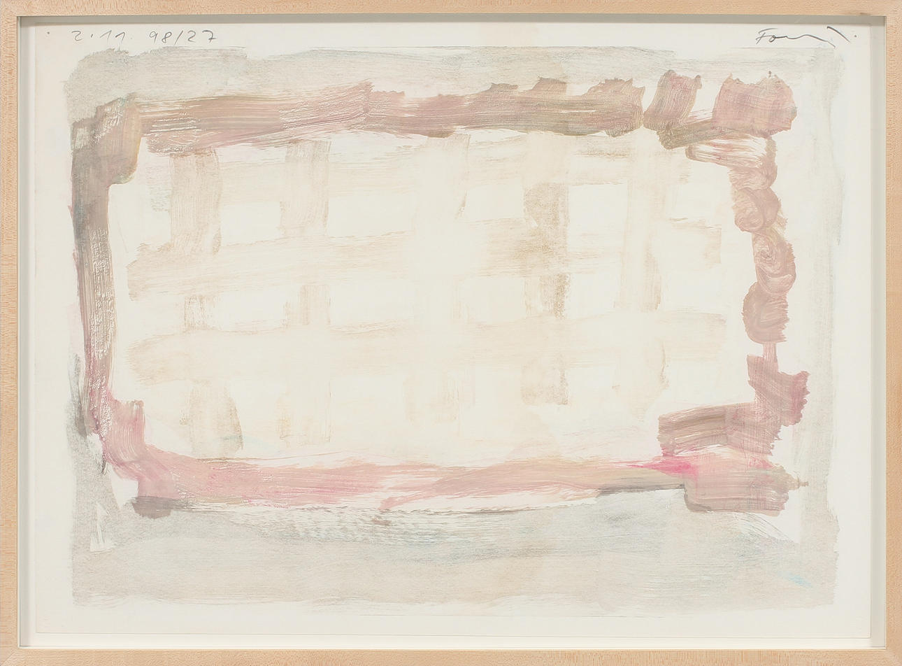 GÜNTHER FÖRG. Komposition. Monotyp. Signerad och daterad 2.11.98 / 27.