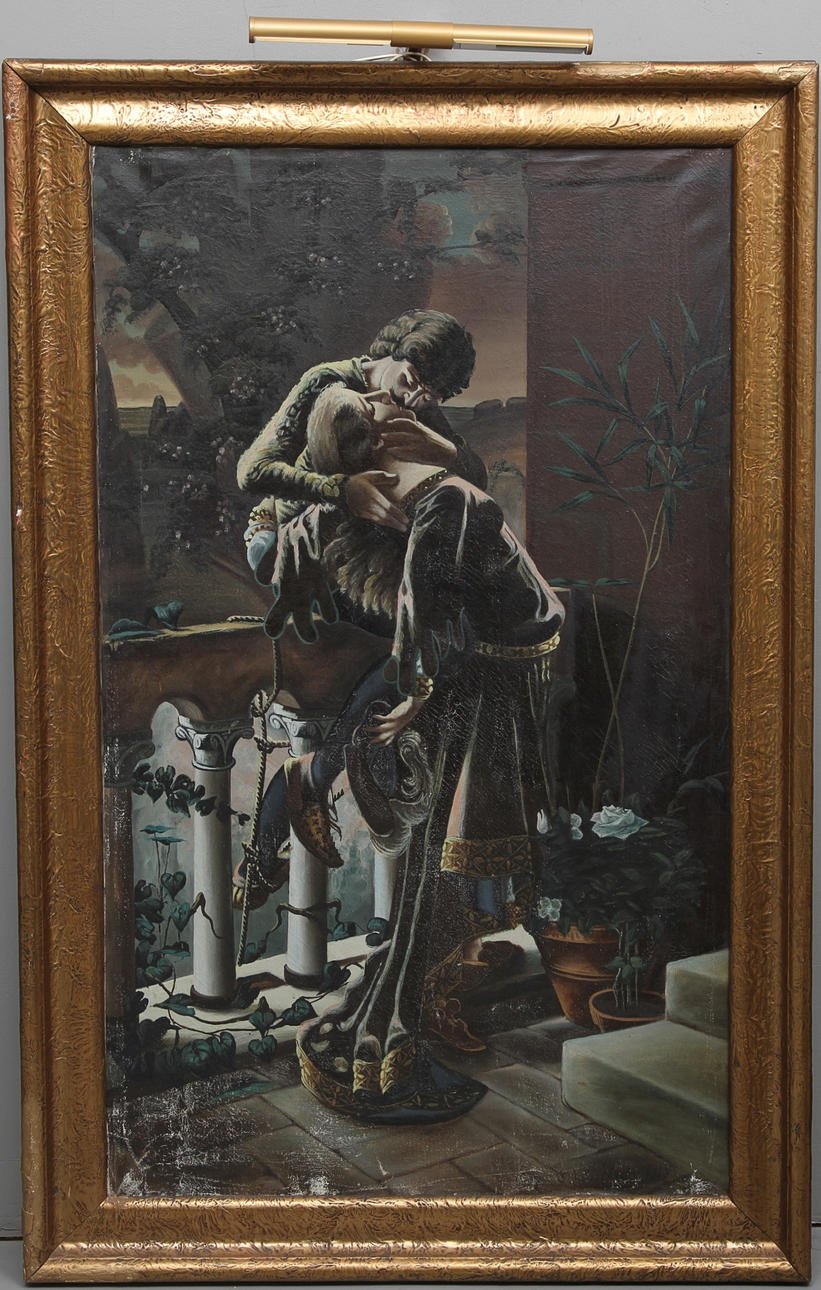 OIDENTIFIERAD KONSTNÄR. Olja på duk, sign O. Lindberg och daterad 1919.