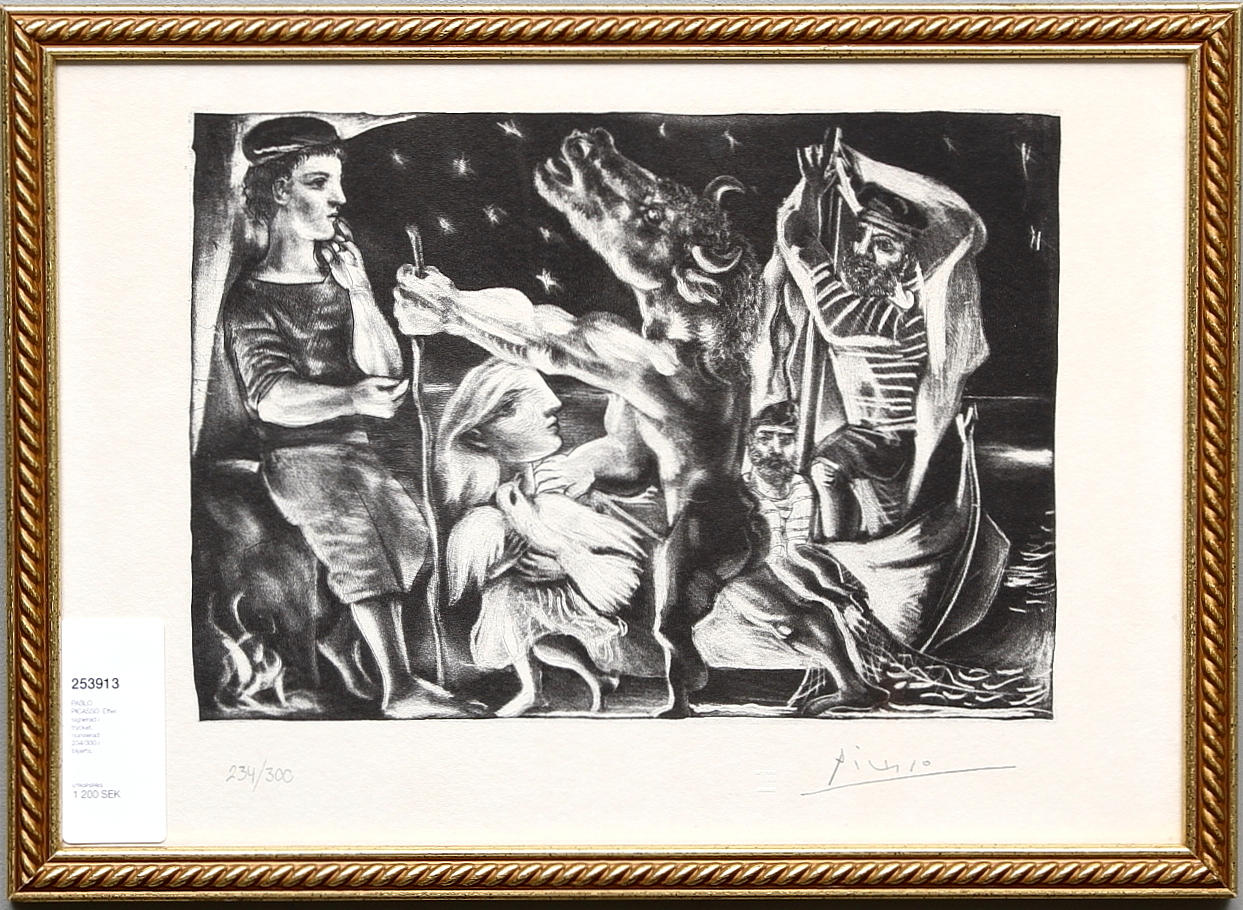 PABLO PICASSO. Efter. signerad i trycket, numrerad 234/300 i blyerts.