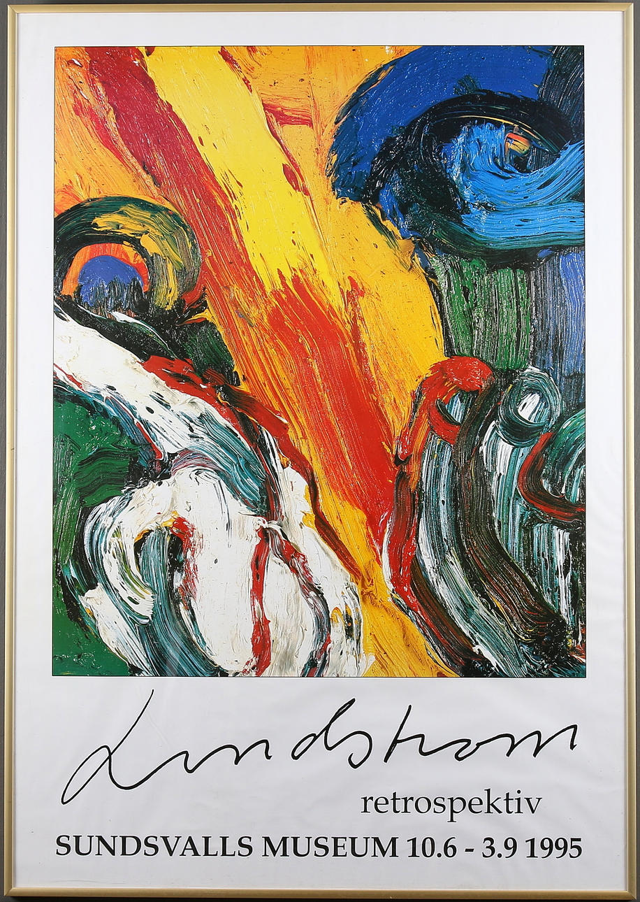 BENGT LINDSTRÖM. Utställningsaffisch1995.