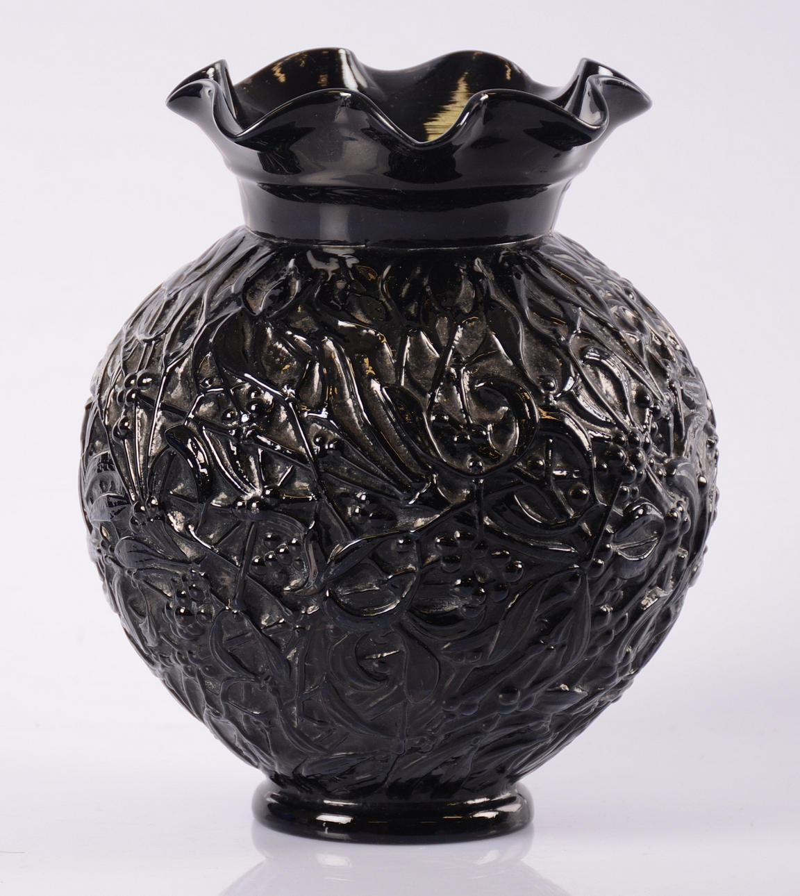 EDVIN OLLERS. Glasvas, troligen Elme Glasbruk.