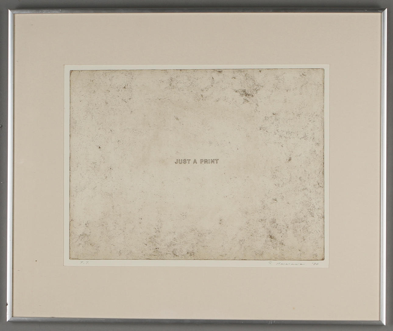 TOSHIKI KARASAWA. "Just a print", provtryck, signerad och daterad -80.