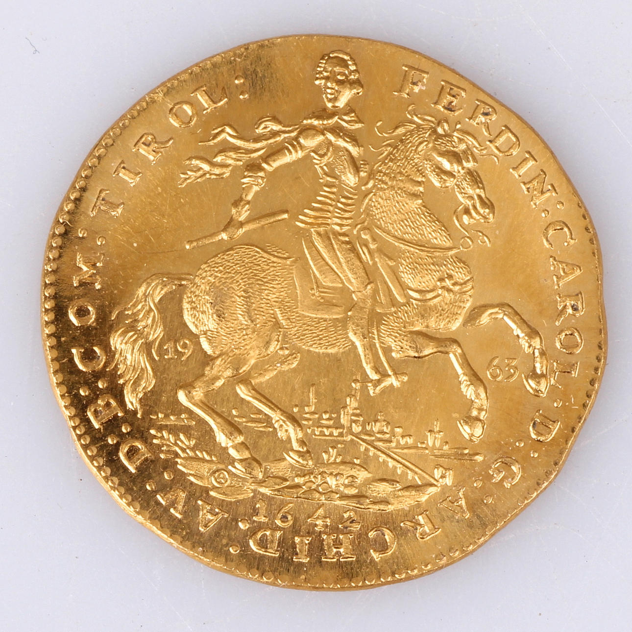 MINNESMYNT, 23k guld, 600 år av Tyrolen i Österrike.