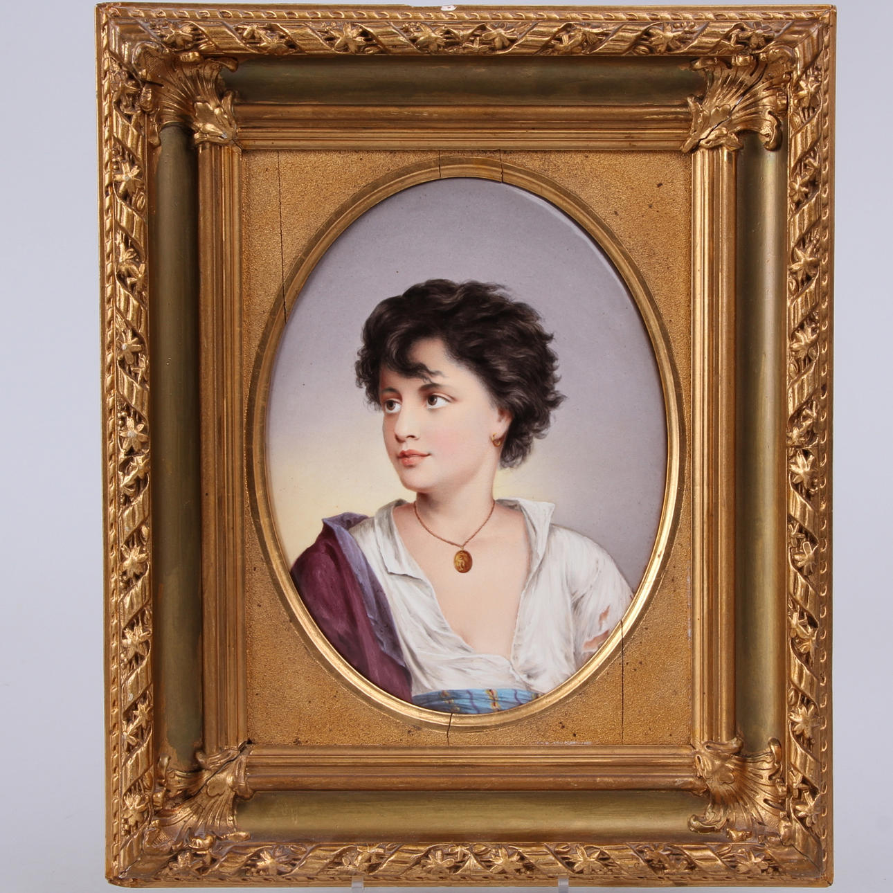 PORSLINSMÅLNING, möjligen Adolf Neumann, Rörstrand, 1800-talets andra hälft.