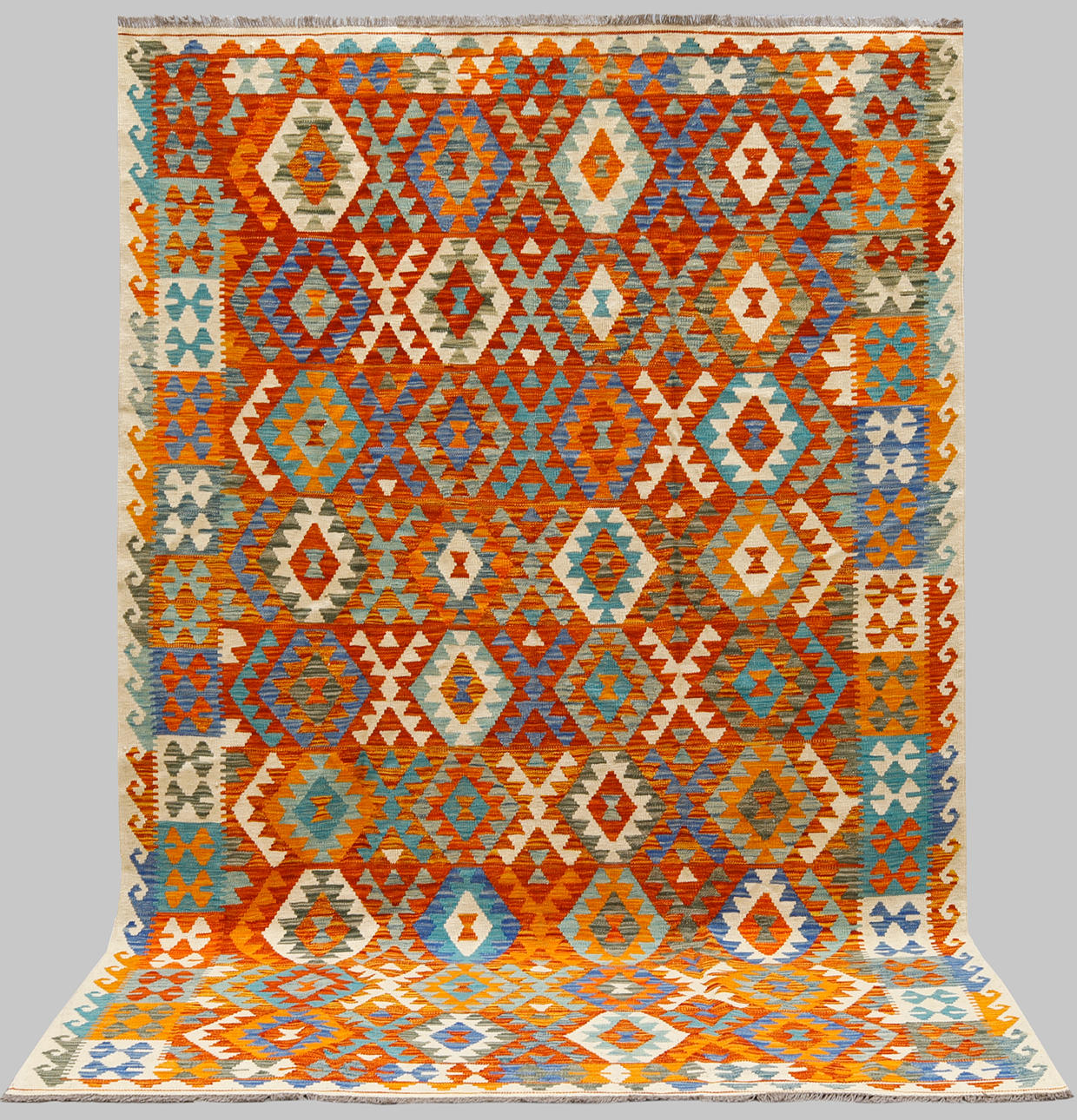 CARPET, oriental, kilim. About 291 x 201 cm.