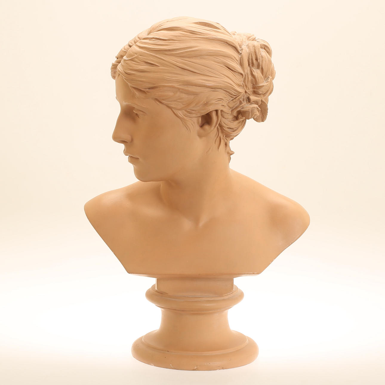 CARL SCHLÜTER. Bust, plaster, early 20th century. signed.