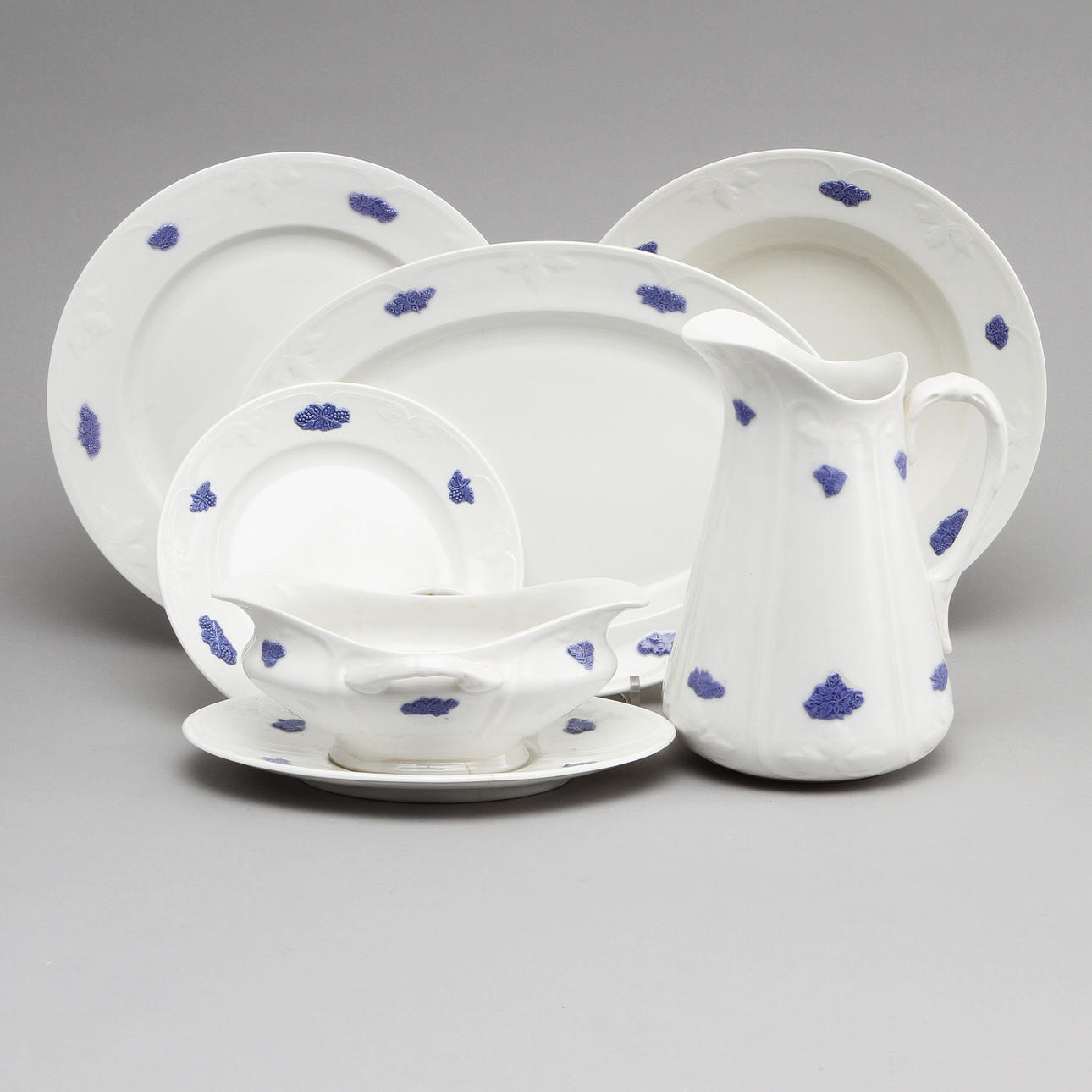 SERVIS "BLÅ BLOM", Gustavsberg, 52 delar.