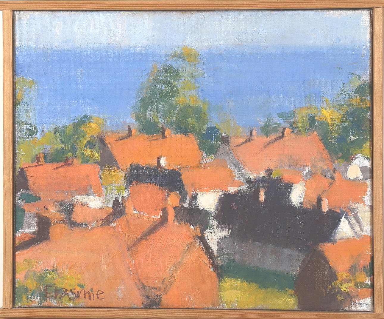 TORSTEN ERASMIE. "Vik, 2002", olja på duk, signerad Erasmie.