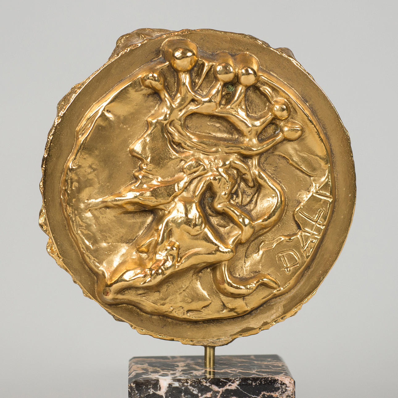 Dali Salvador Montre Molle En Bronze Doré 1970