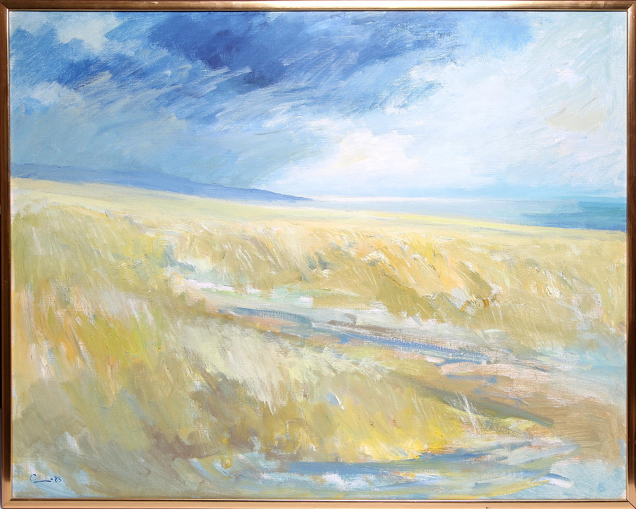 EINAR WENNBERG. "Vid havet Gotland", olja på duk, signerad och daterad 1985.