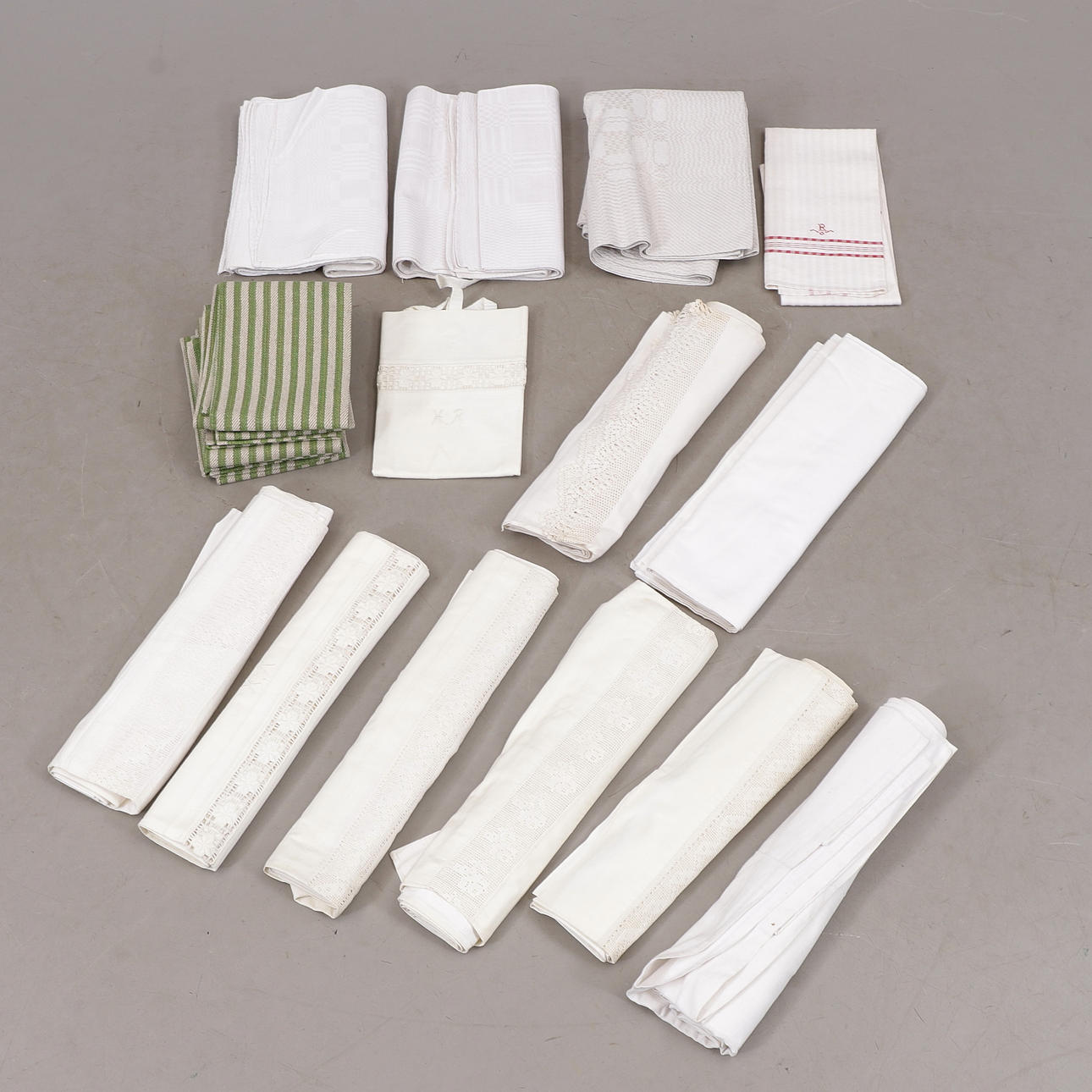 HÅNDKLÆDER, SERVICE, LAGER, 19 stk., linned.