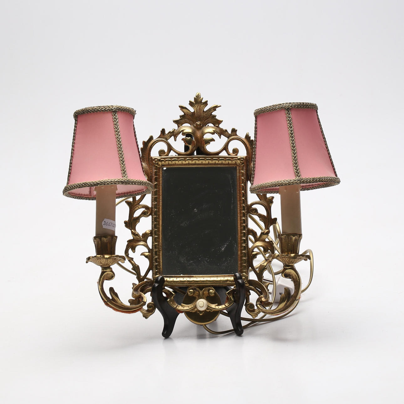 SPEGELLAMPETT, mässing, 1900-tal.