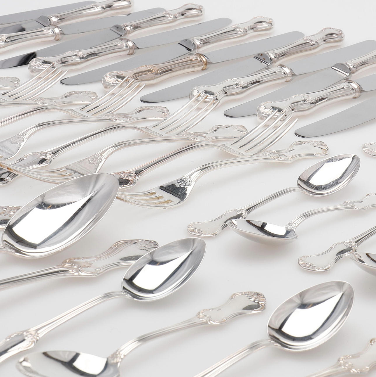 BESTIK, "PATRICIA", 48 STK, SØLV.