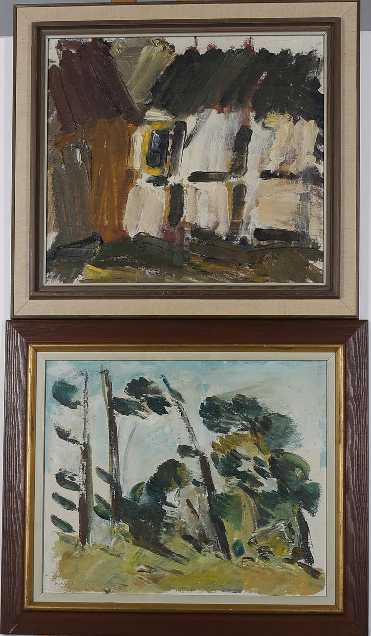 PARTI TAVLOR, 2 st, olja på duk, Ann-Mari Hardmark samt Sven Erik Markhed.