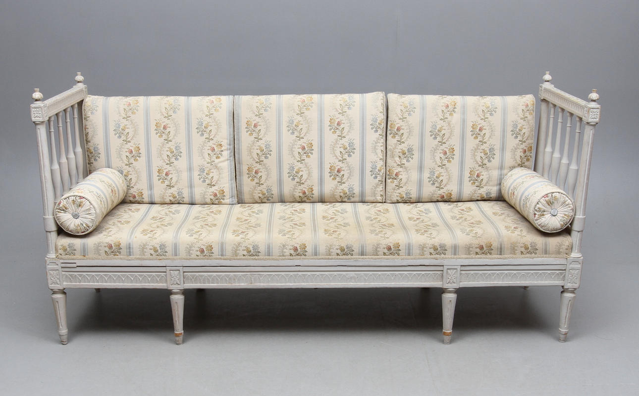 BANKETTSOFFA, sengustaviansk, 17/1800-tal.