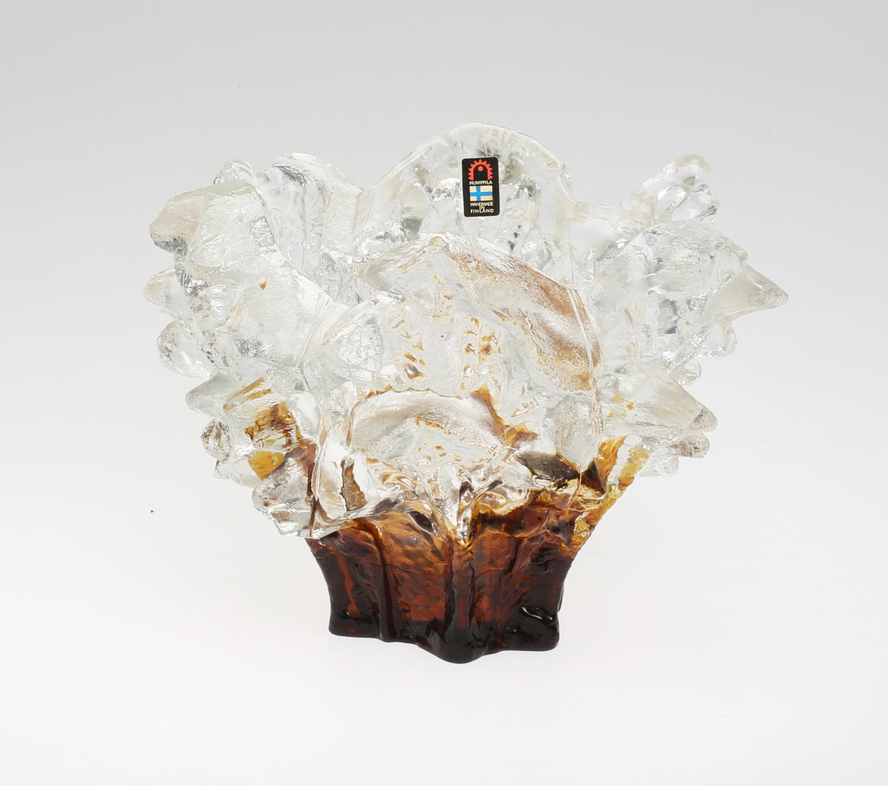 PERTTI SANTALAHTI. Skål, kristall, Humppila, Finland, signerad.