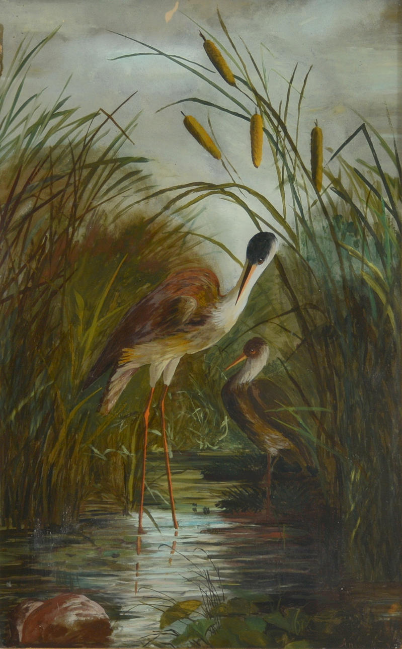 OKÄND KONSTNÄR. Glasmålning.