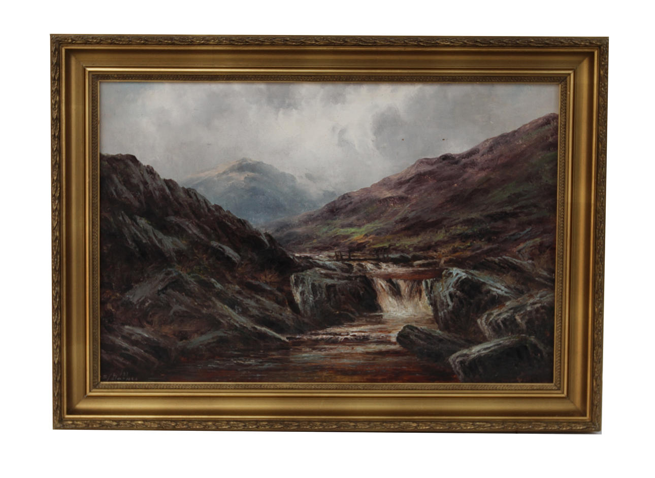 OKÄND KONSTNÄR, olja på duk, sign Barnes -93.