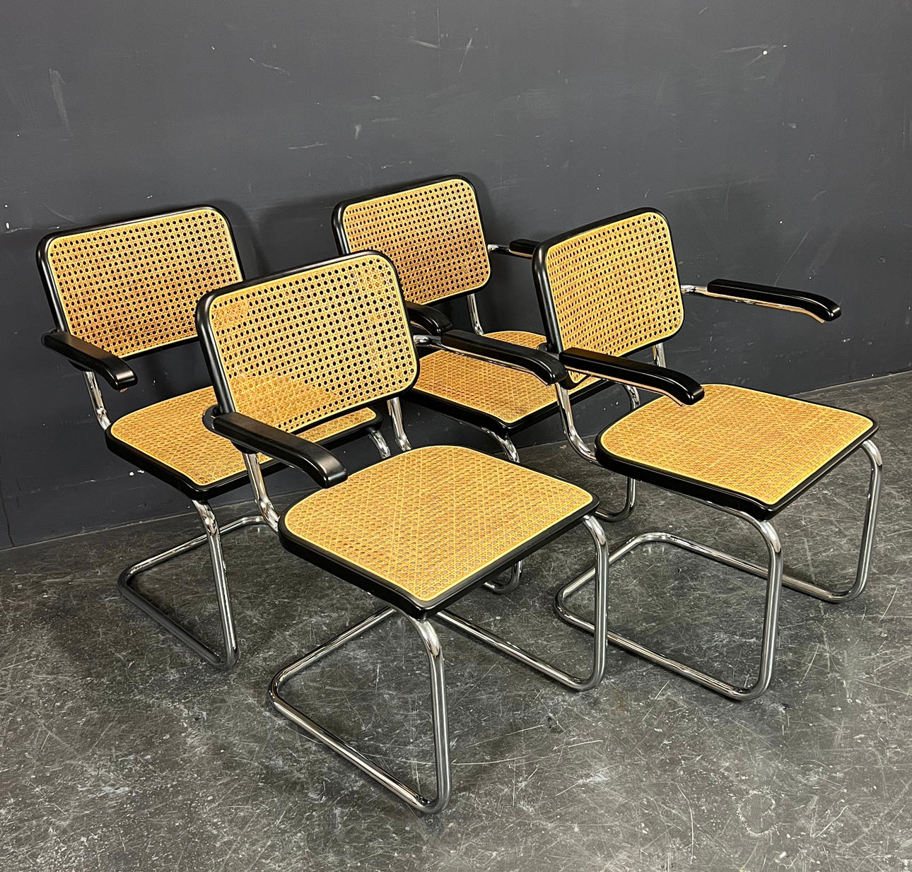 MARCEL BREUER. 4 SILLAS S64 PARA THONET.
