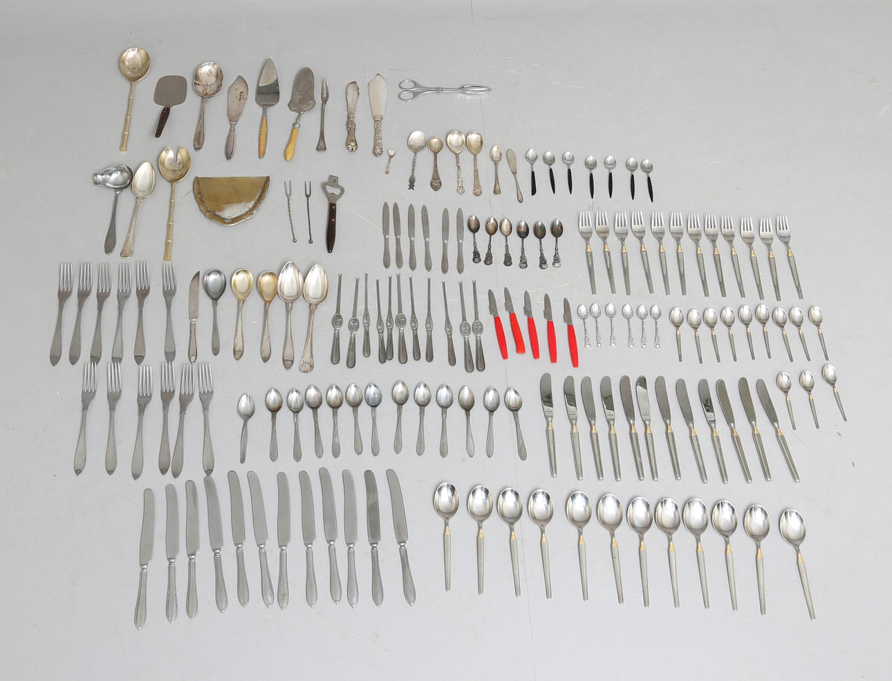 PARTI BESTICK, nysilver, 1900-tal.