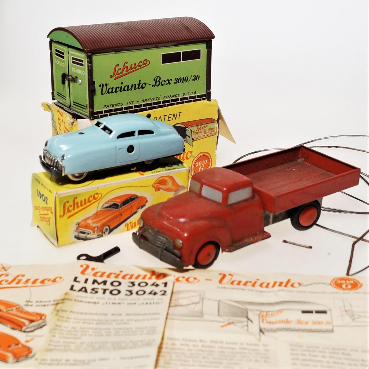 SPIELZEUG, Schuco mit Boxen, 3 Teile.