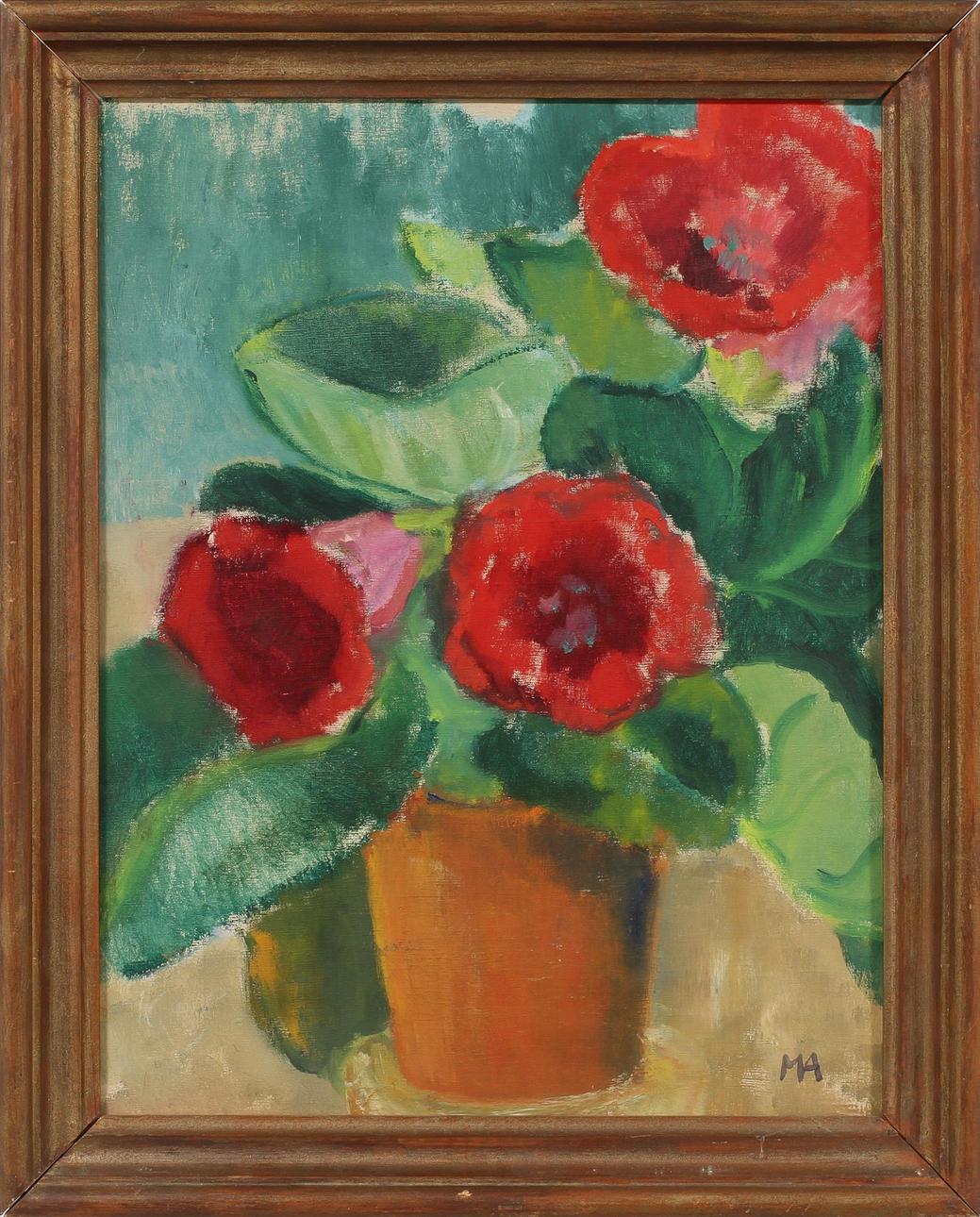 MAJ ARNELL. Blomsterstilleben, olja på duk, signerad.