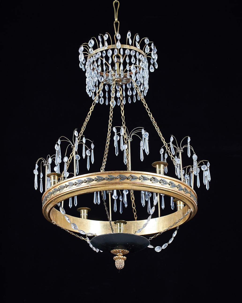 CHANDELIER, empire, mid-19th century.