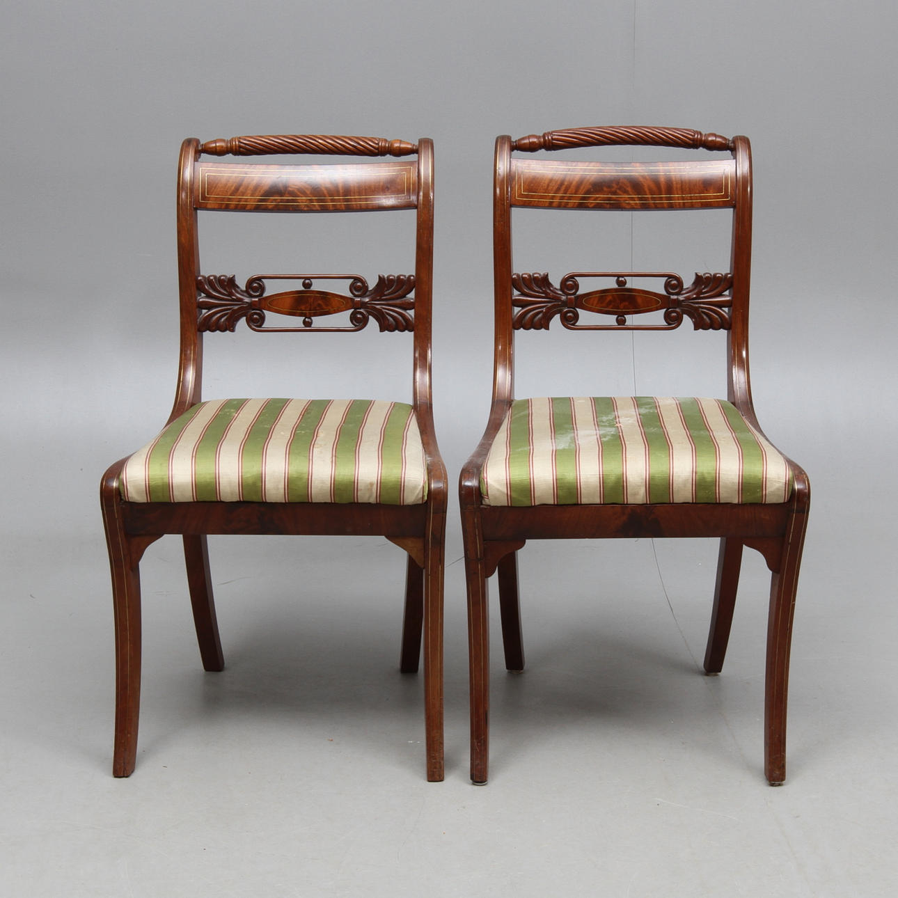 STOLAR, 1 par, empire, trol. Frankrike, 1800-tal.