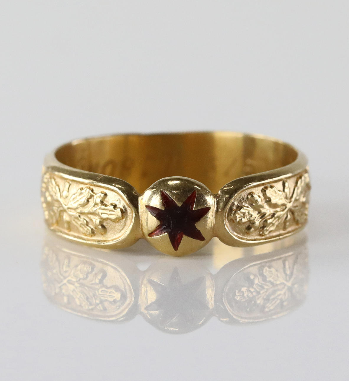 ANILLO, Orden Druida, oro 18K, esmalte.