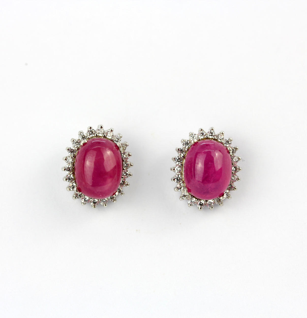 RUBIN KLUSTER SILVER ÖRHÄNGEN.