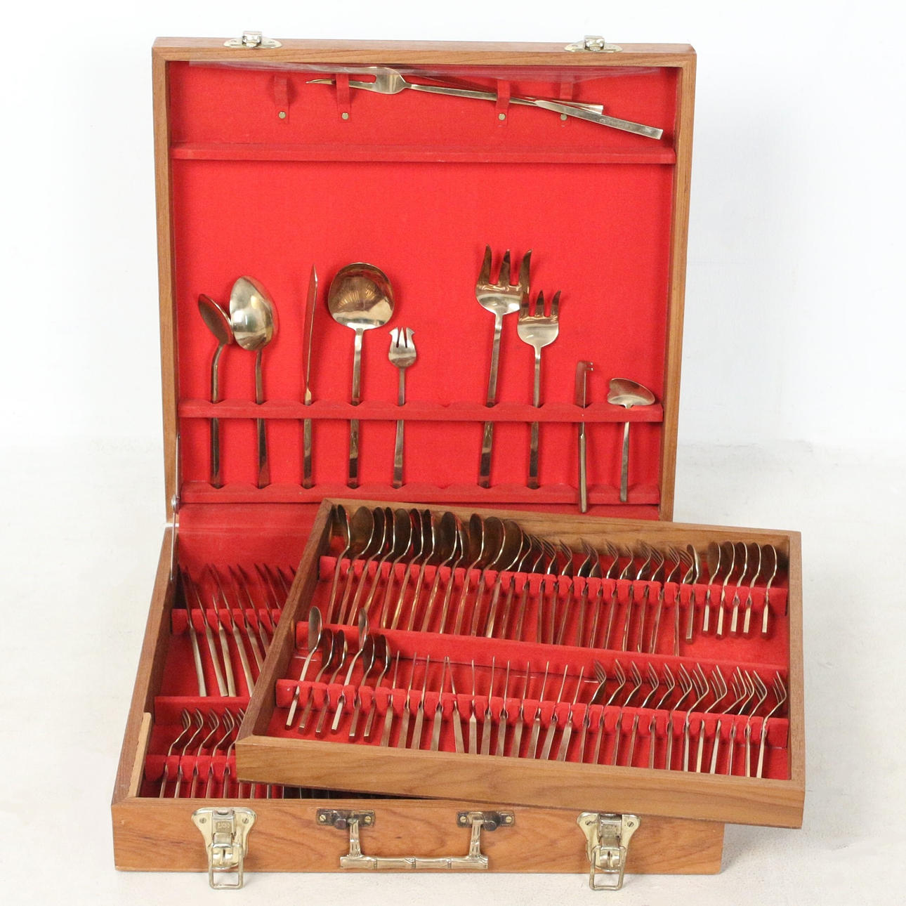 Mässing bestick set, Thailand.