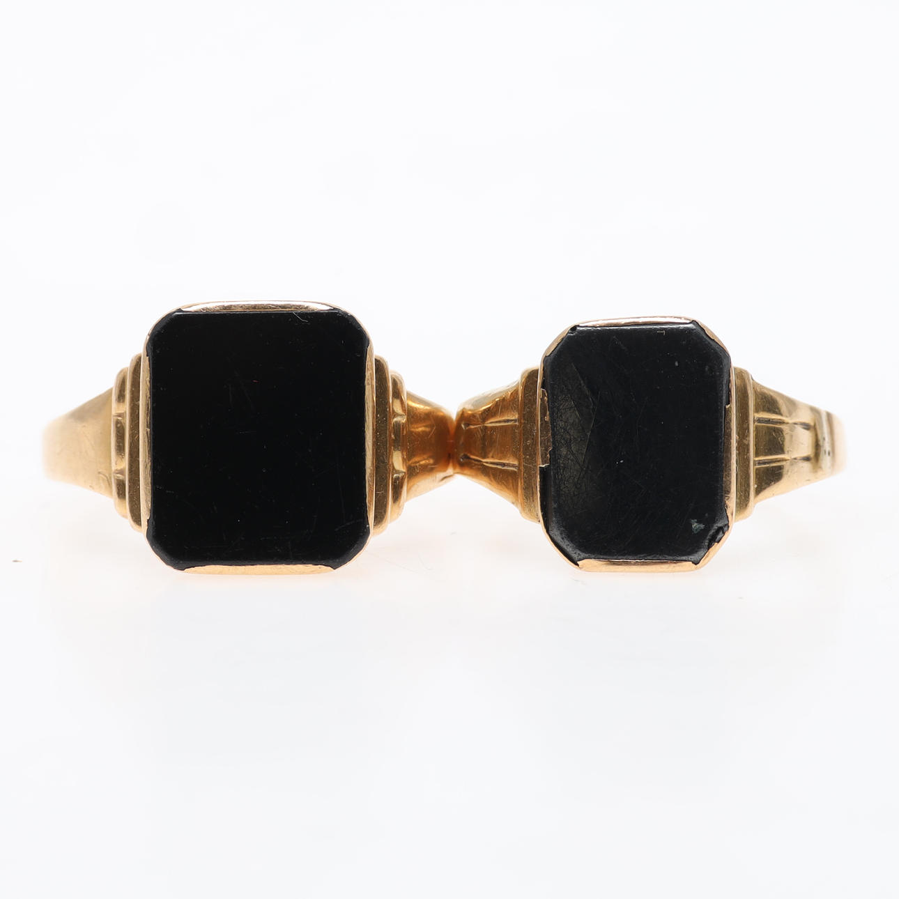 RINGAR, herr, klackringar, 18 K guld.