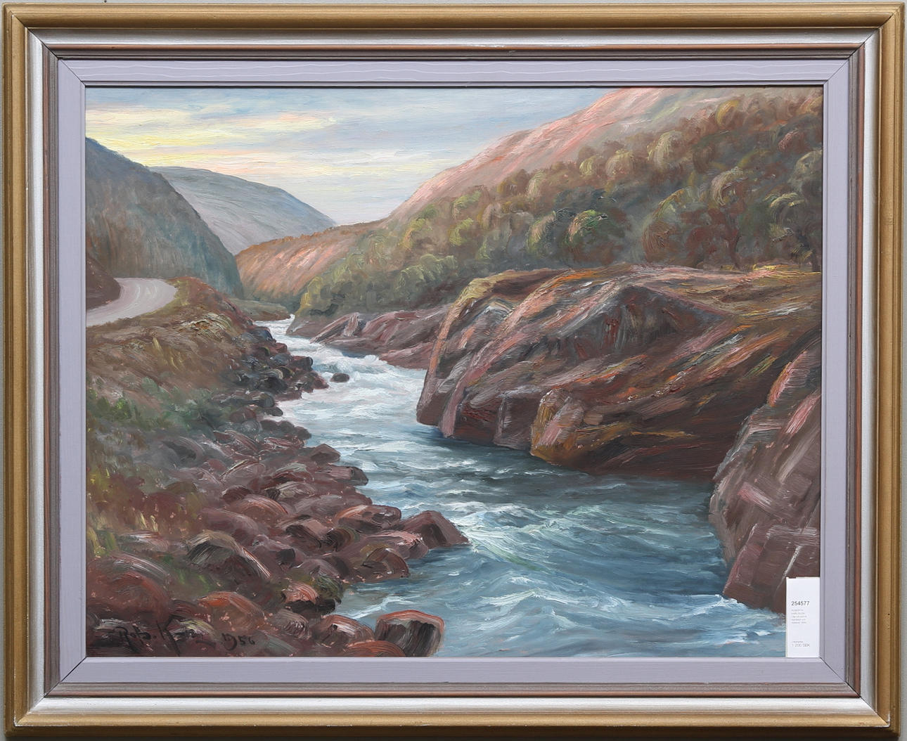 ROBERTH KARLSSON. Olja på pannå, signerad och daterad 1956.